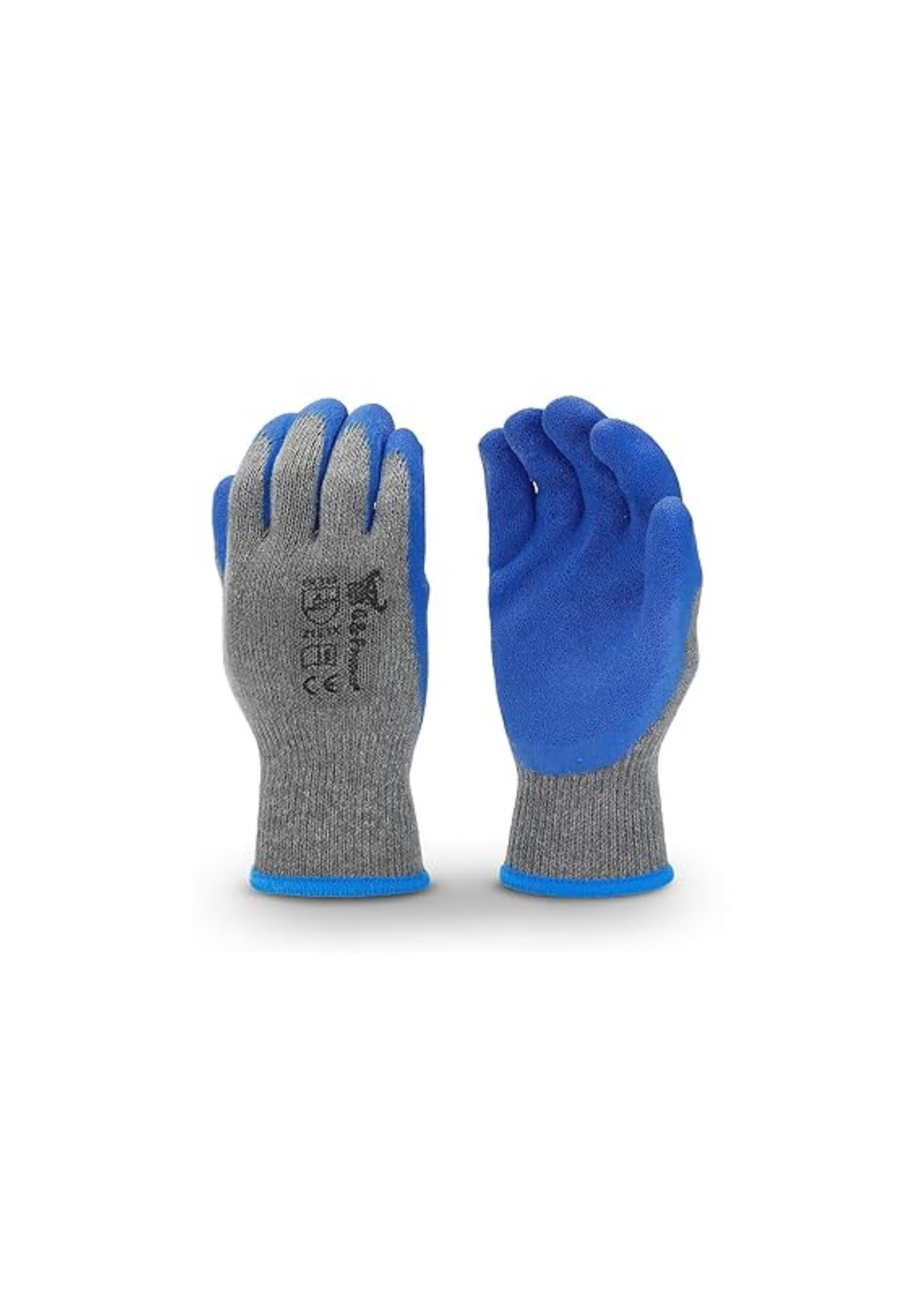 Rubber Coated Palm Work Gloves (1 Dozen Pack), High-Grip Safety Gloves for Gardening & Warehouse