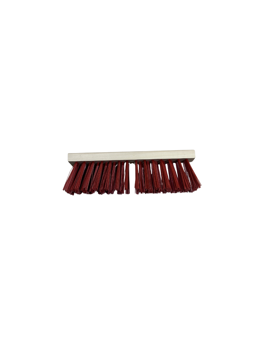 Heavy‑Duty Hard Broom — Long‑Handle Red Broom for Garage Floors, Workshops & Industrial Use