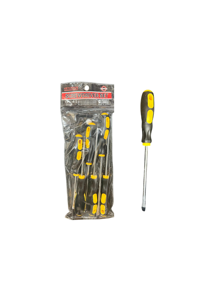 7‑Piece Screwdriver Set in Plastic Pouch – Durable Slotted & Phillips Screwdrivers for Home, DIY & Professional Use