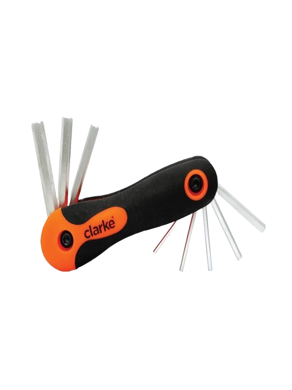 CLARKE AKSFC ALLEN KEY SET FOLDING 2MM - 8MM (8PCS SET)