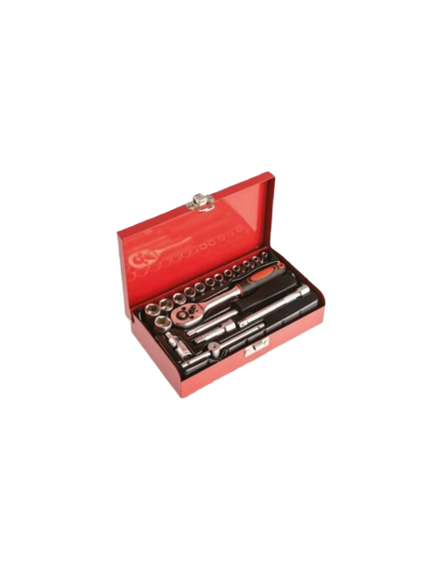 CLARKE SS4-14C SOCKET SET 4MM - 14MM 1/4" DRV (19PC)