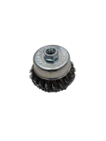 Twisted Cup Wire Brush 75mm M14 – Heavy‑Duty Knotted Steel Brush for Angle Grinders, Rust Removal & Surface Preparation
