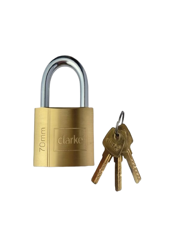 CLARKE BPL40C BRASS PADLOCK 40MM SHORT SHACKLE
