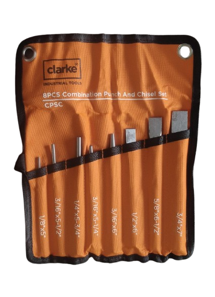CLARKE CPSC CHISEL & PUNCH SET 8PCS