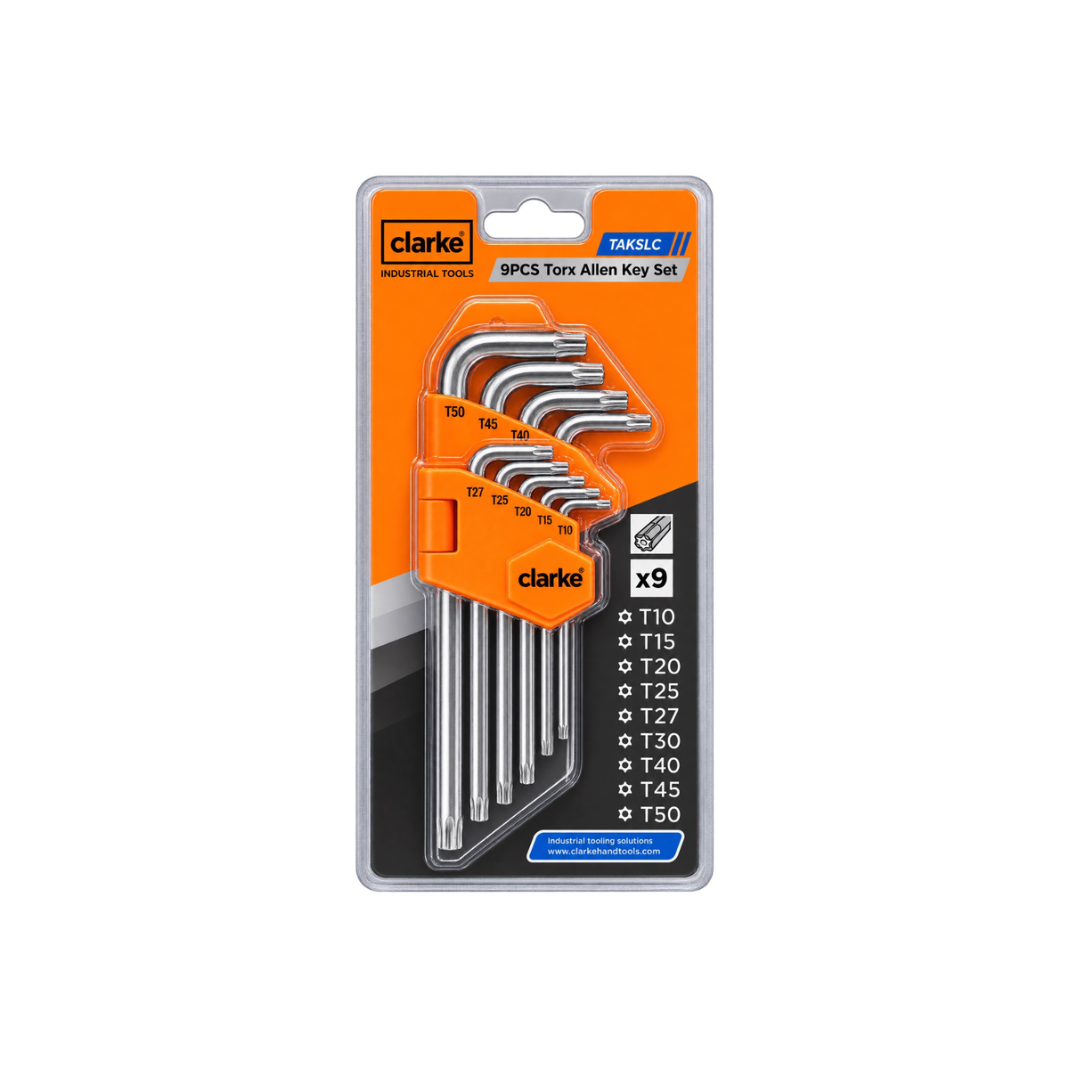 CLARKE TAKSLC 9PCS TORX ALLEN KEY SET