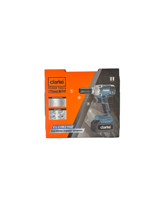 Clarke CLCIW21HD Cordless Impact Wrench 1/2" DR 550N.M