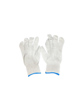 White Knitted Cotton Work Gloves (450g), 1 Dozen Pack of Breathable Lightweight Safety Gloves