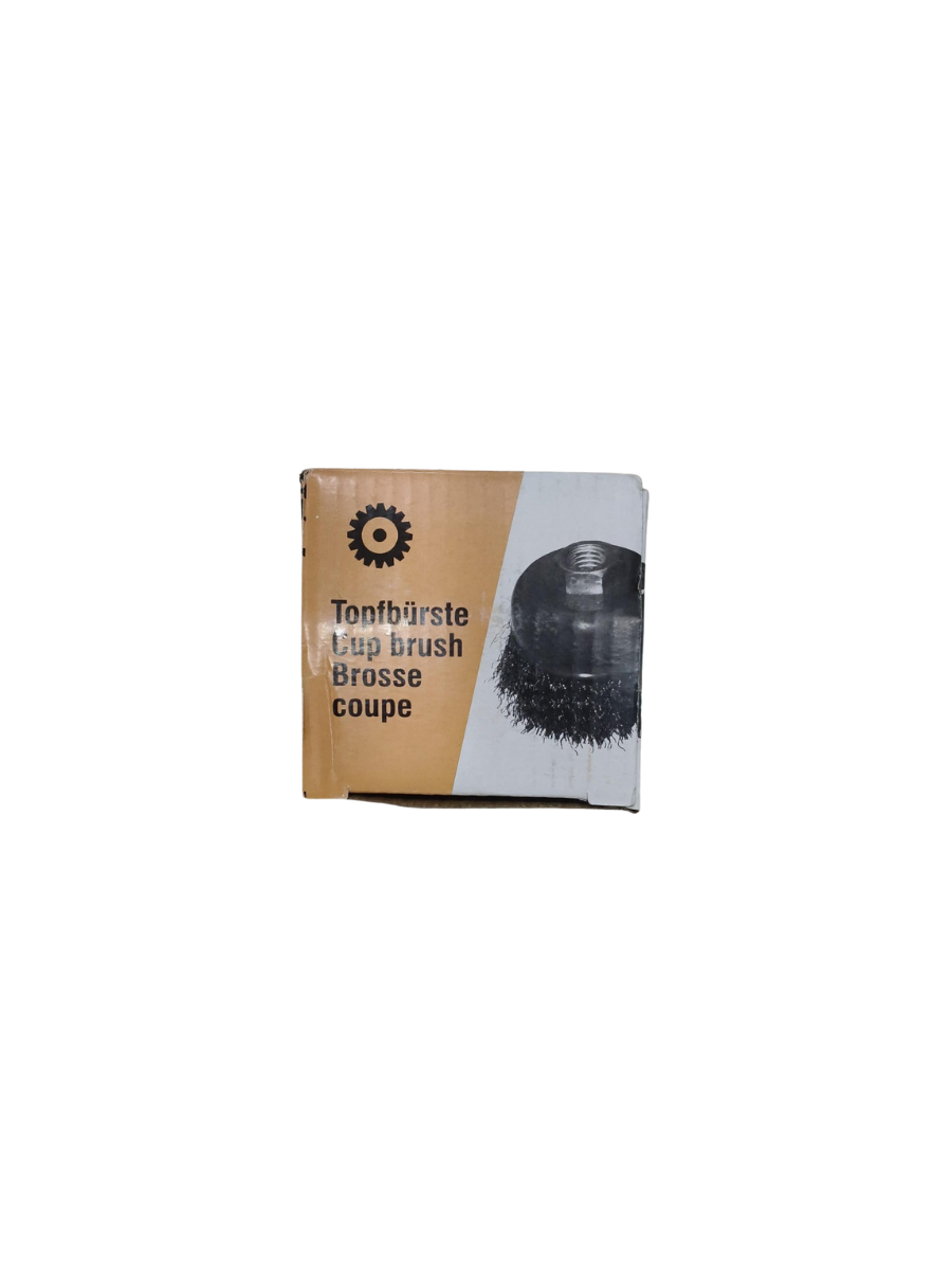 Twisted Cup Wire Brush 75mm M14 – Heavy‑Duty Knotted Steel Brush for Angle Grinders, Rust Removal & Surface Preparation