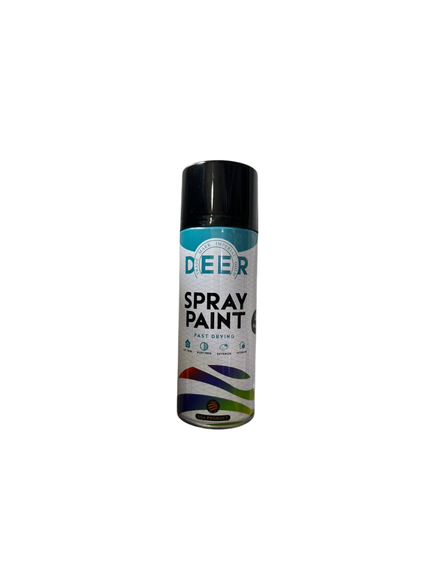 Black Spray Paint 400ml – Fast‑Dry Multi‑Surface Acrylic Paint for Metal, Wood, Plastic, DIY & Automotive Use