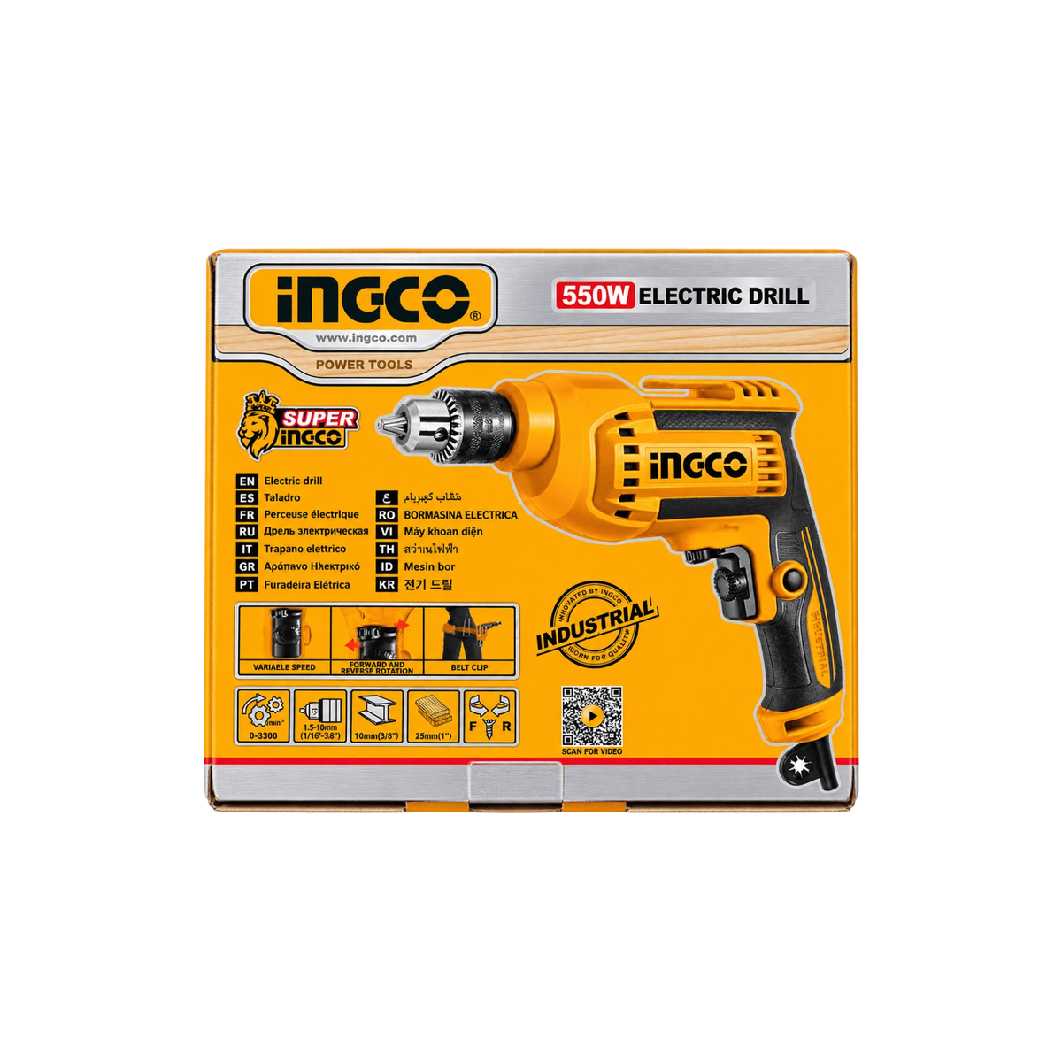 INGCO ED55038 10mm 550W electric drill machine