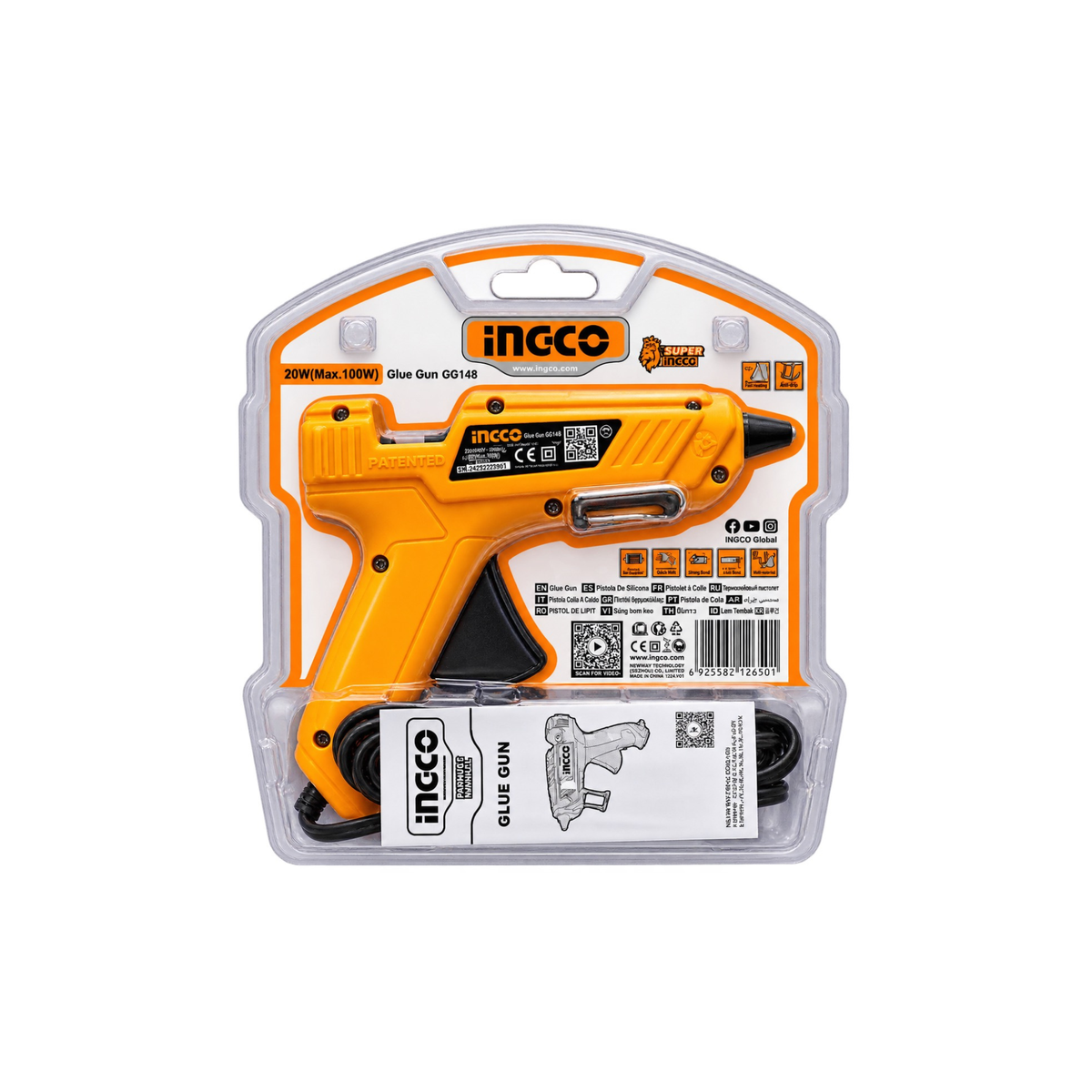 INGCO GG148 20W hot glue gun