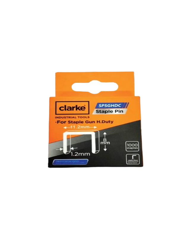 CLARKE SPSGHDC STAPLE PIN 8MM FOR STAPLER GUN H/D