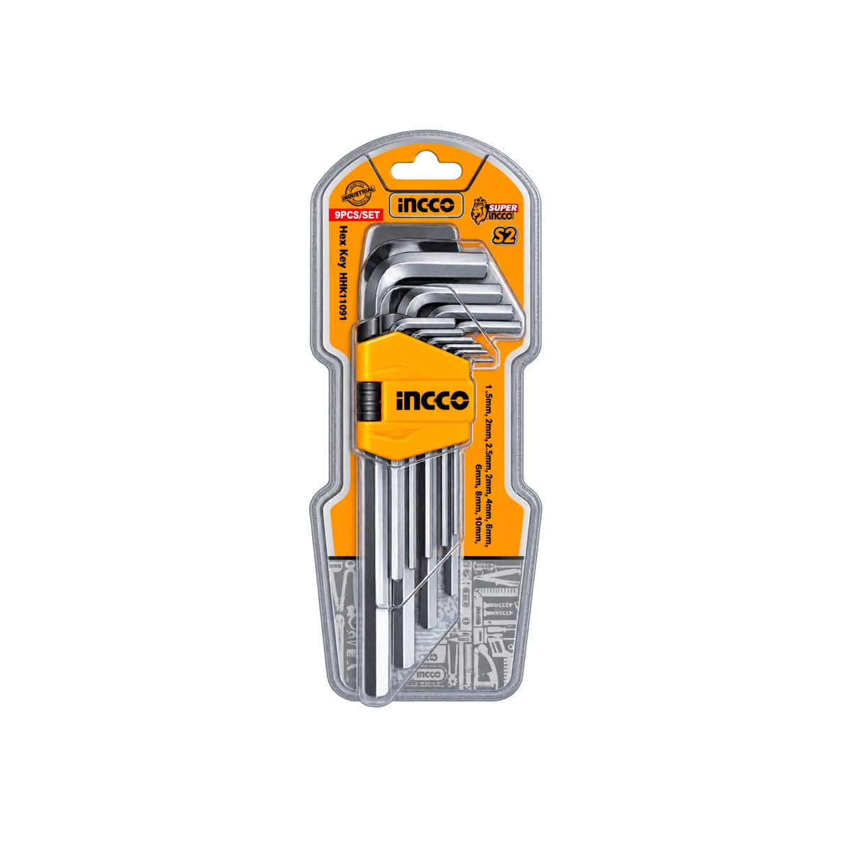 INGCO HHK11091 HEX KEY SET 1.5-10MM