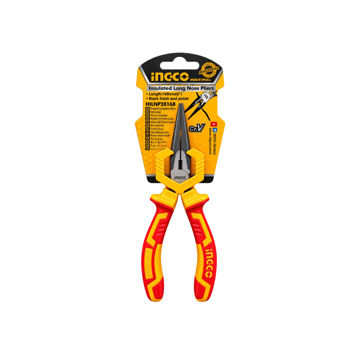 INGCO HILNP28168 VDE NOSE PLIER 6"