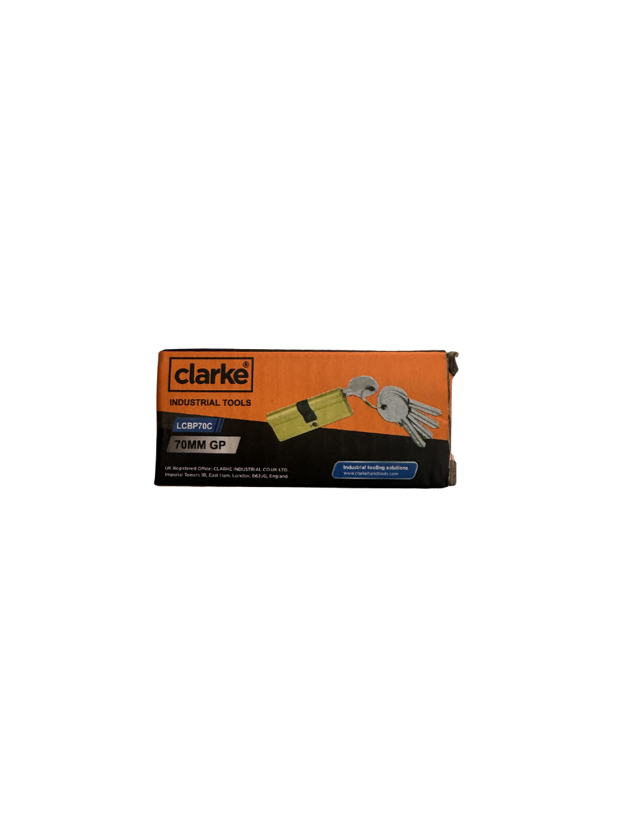 CLARKE LCBP70C LOCK CYLINDER BRASS NORMAL KEY 70MM GP