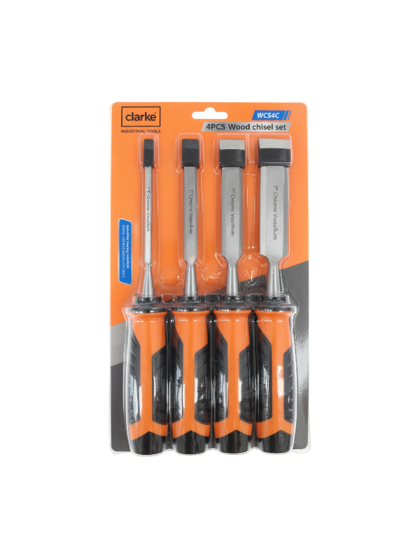 CLARKE WCS4C WOOD CHISEL SET 4PC