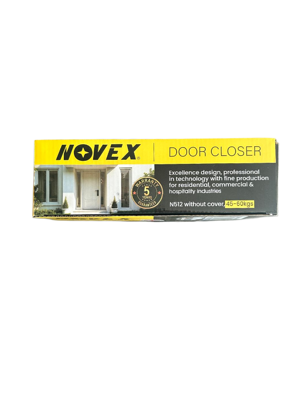 Novex Door Closer for 45kg to 60kg Doors, High-Quality Aluminum Alloy Safety Closer, Silver