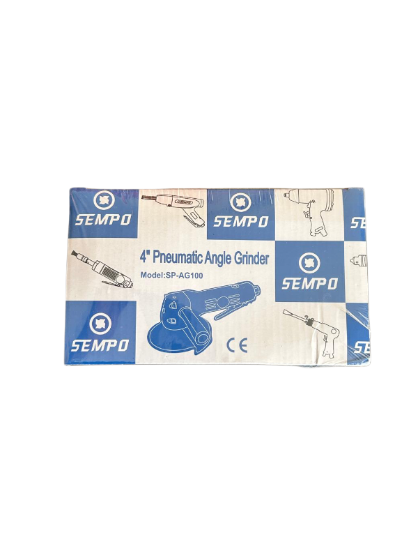 Sempo 4" Pneumatic Angle Grinder (100mm), Professional Air Powered Grinding & Cutting Tool