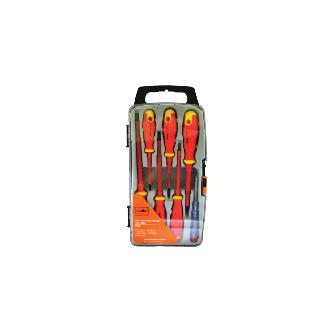 CLARKE SDSIC SCREW DRIVER SET INSULATED 7PC