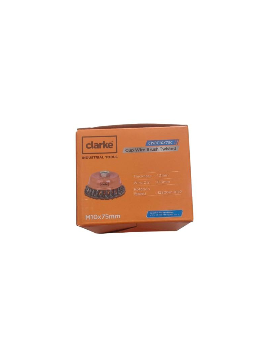 CLARKE CWBT10X75C CUP WIRE BRUSH TWIST M10X75