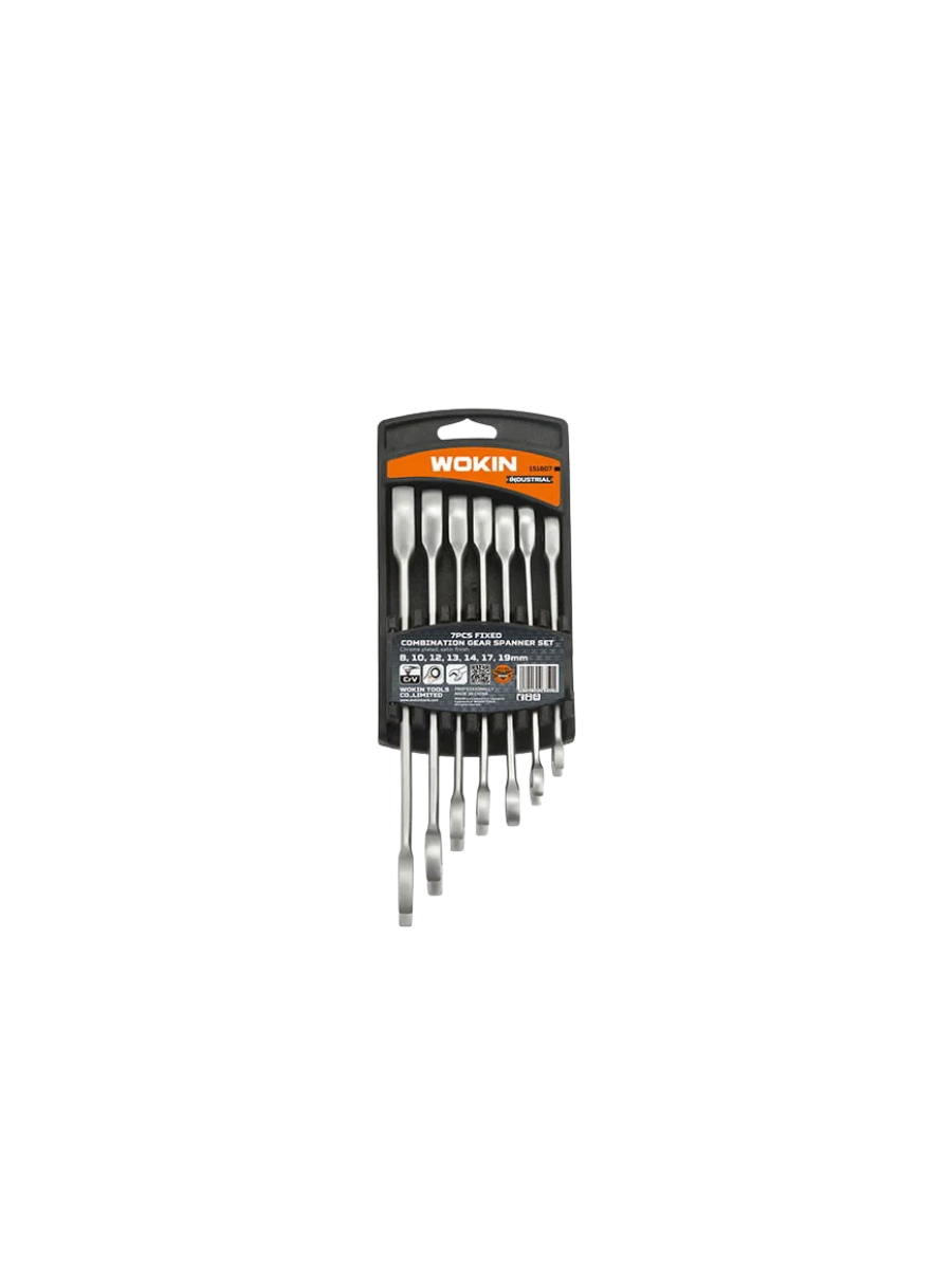 WOKIN 151807 RATCHET SPANNER SET 7PC