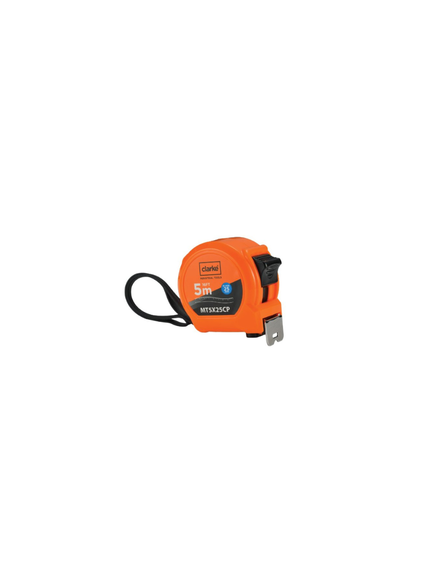 CLARKE MT5X25CP MEASURING TAPE 5M PLASTIC BODY
