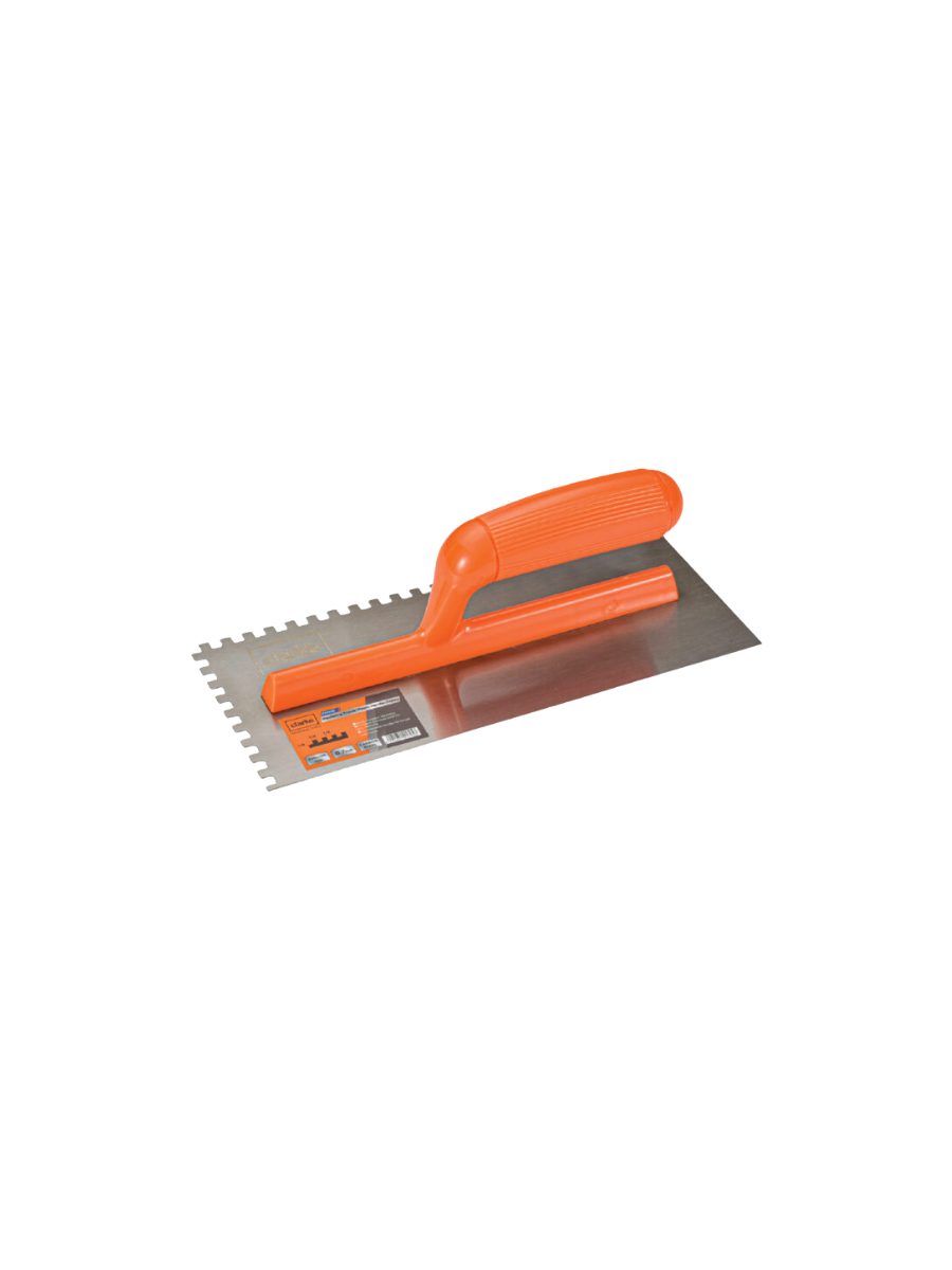 CLARKE PTPHZC PLASTERING TROWEL PLASTIC HANDLE 280*120mm ZIGSAG