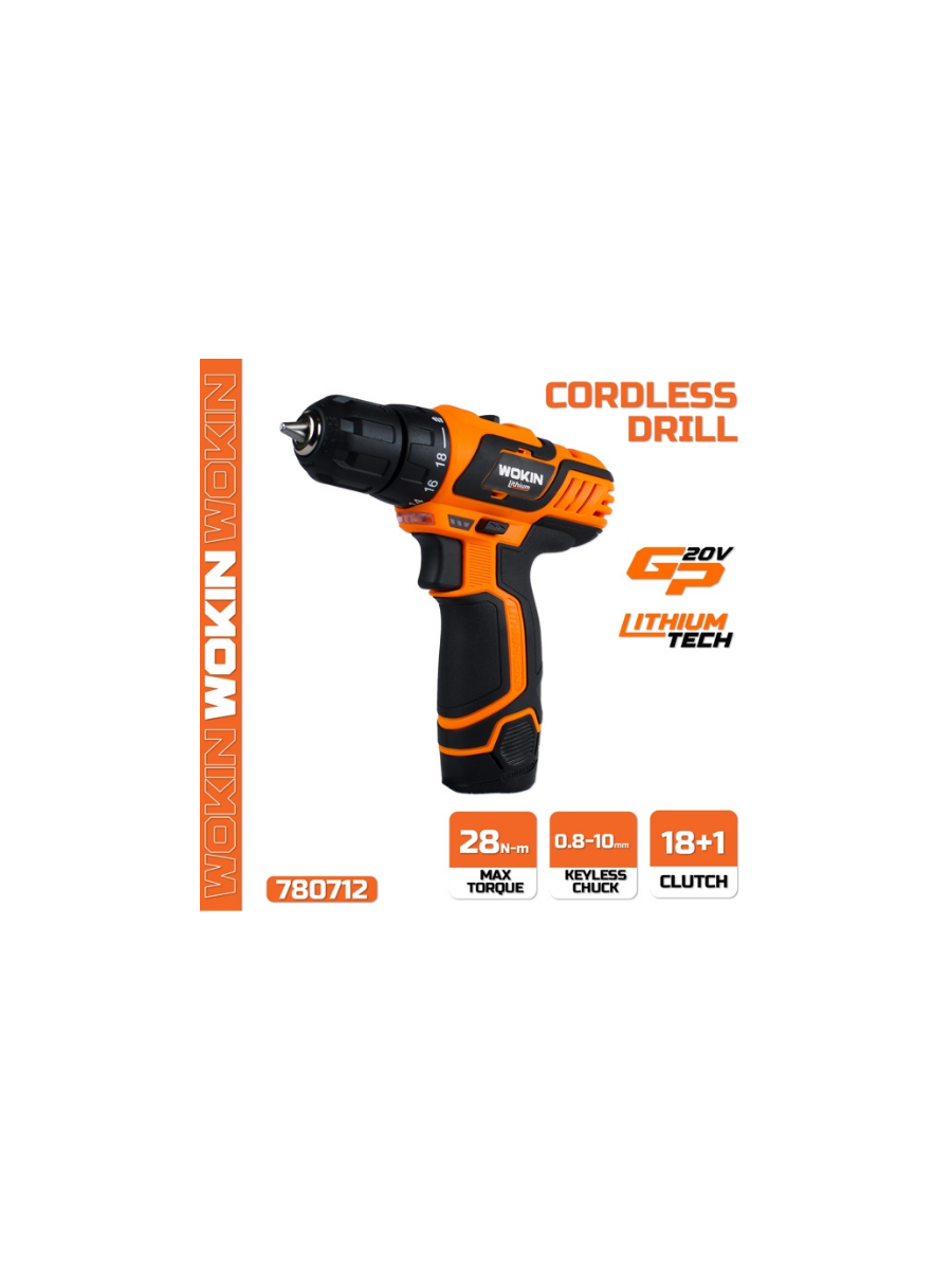 Wokin Cordless Drill 12V
