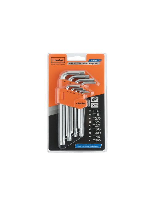 CLARKE 9PCS TORX KEY SET - TAKSLC