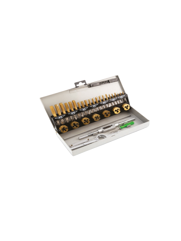 CLARKE  TAP & DIE SET 3MM - 12MM HSS (32 PCS) - TDS3-12HC